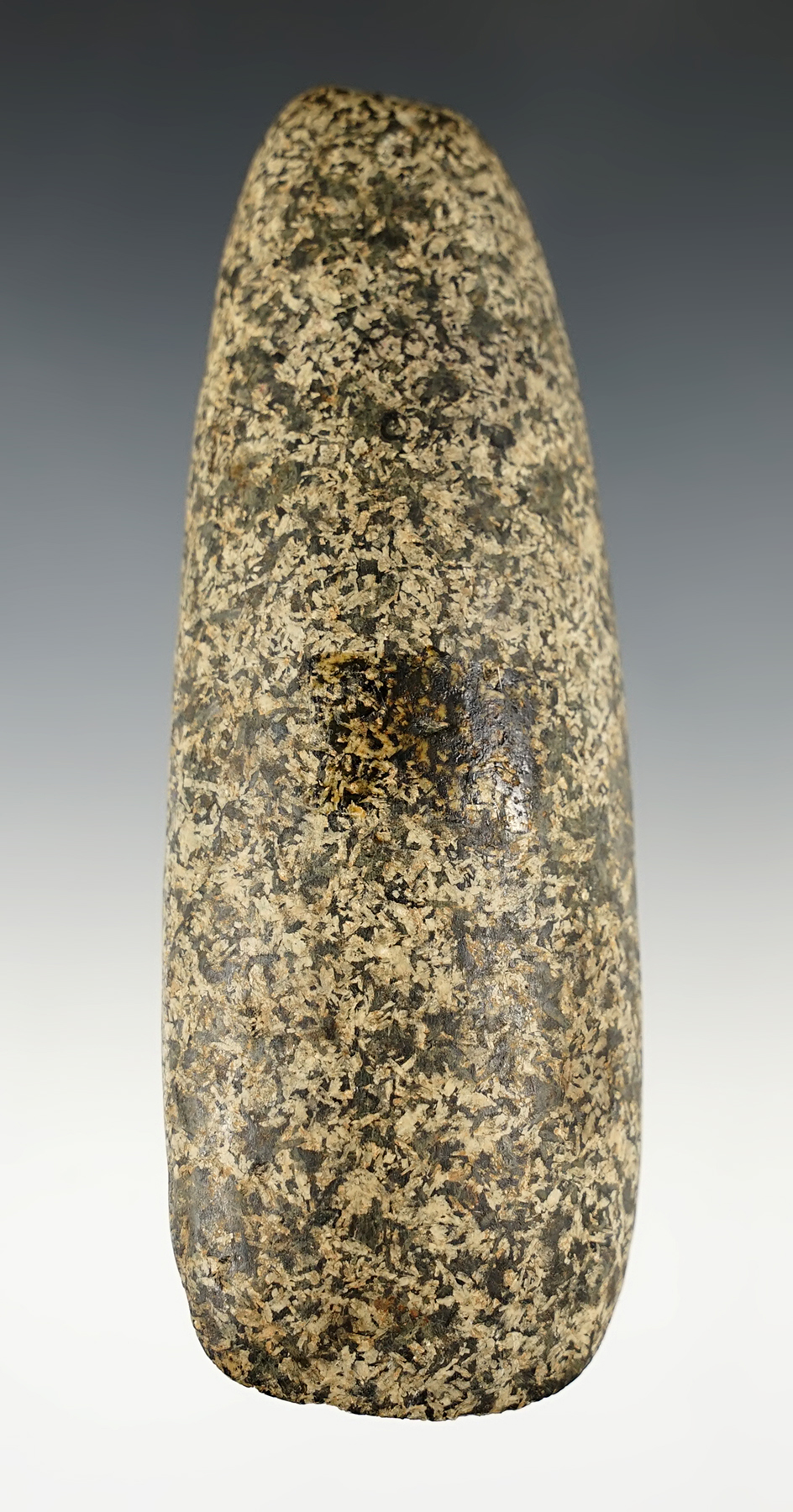 5" Speckled Granite Adze that is perfect in all respects. Found in Franklin Co., Ohio.