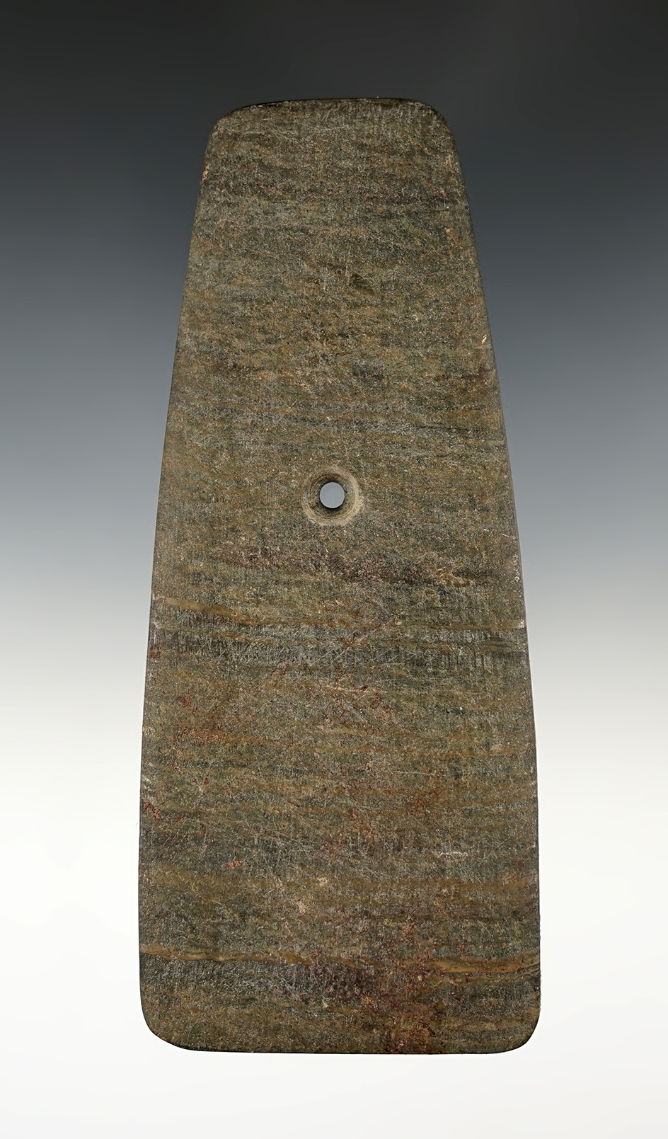 Excellent style, condition and color banding on this large 6" Trapezoidal Pendant - Indiana.