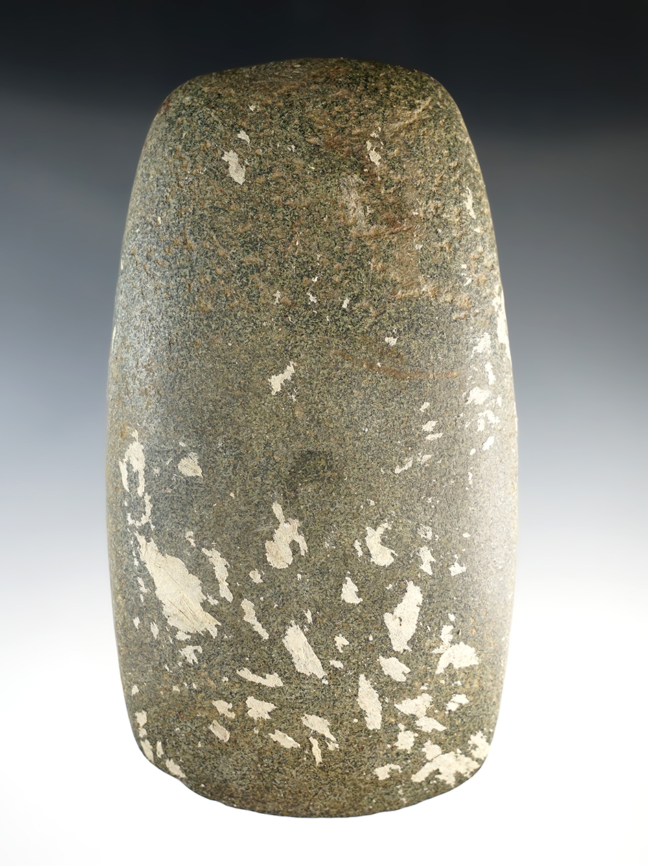 4 3/4" Exceptionally well made Hardstone Celt found in Illinois. In perfect condition.