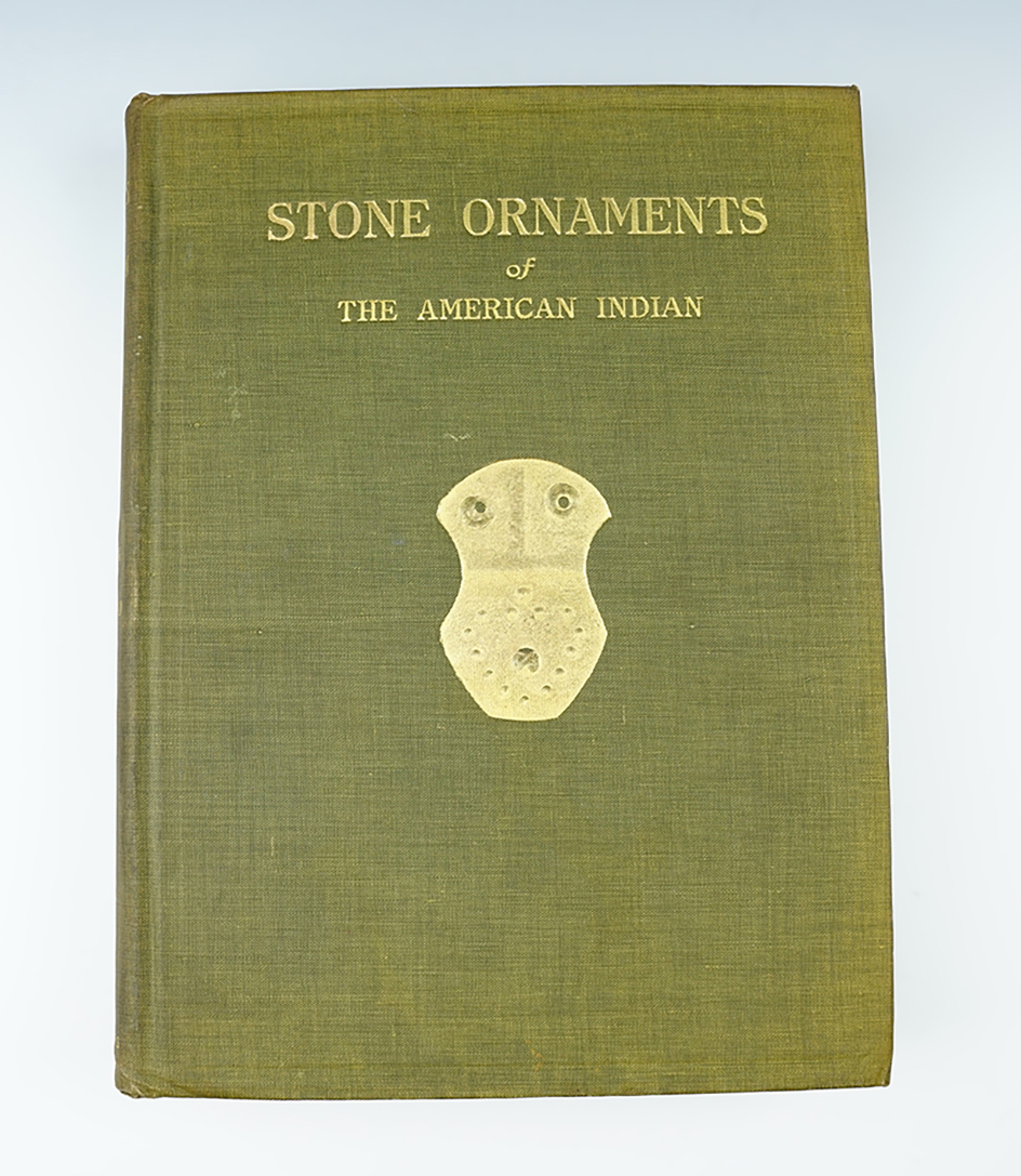 Rare Hardcover Book: "Stone Ornaments of the American Indian" by Warren K. Moorehead.