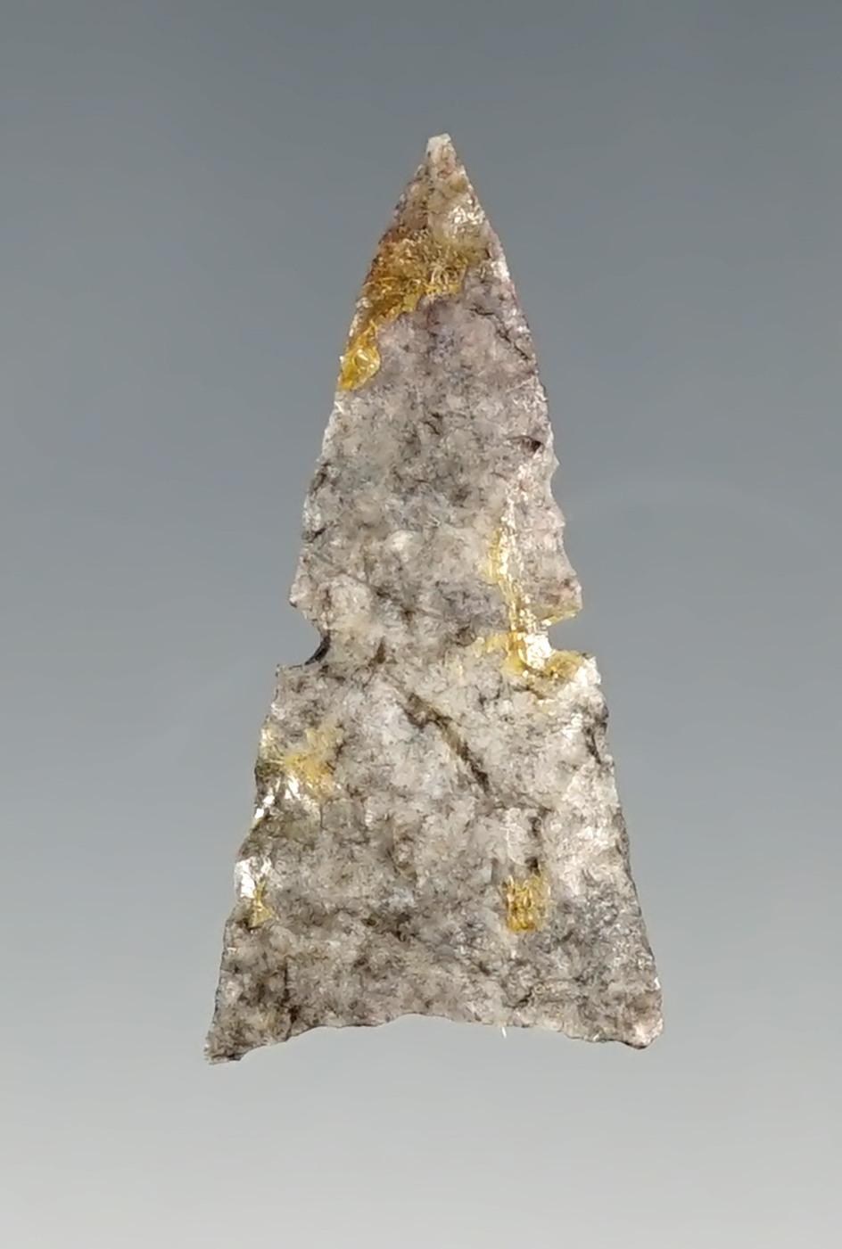 1" Point of Pines that is thin and well flaked, Arizona.