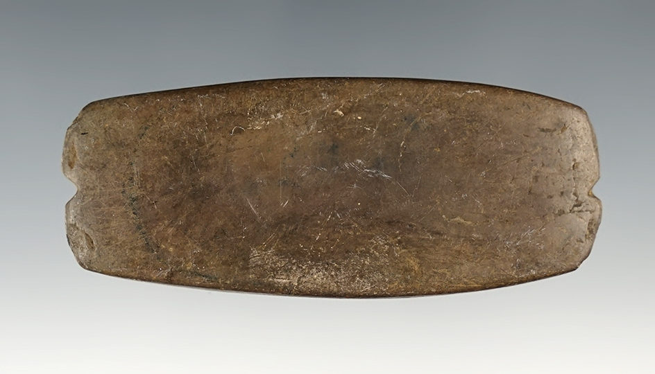 3" Woodland Notched Bar Weight made from Slate. Found in Stark Co., Ohio.