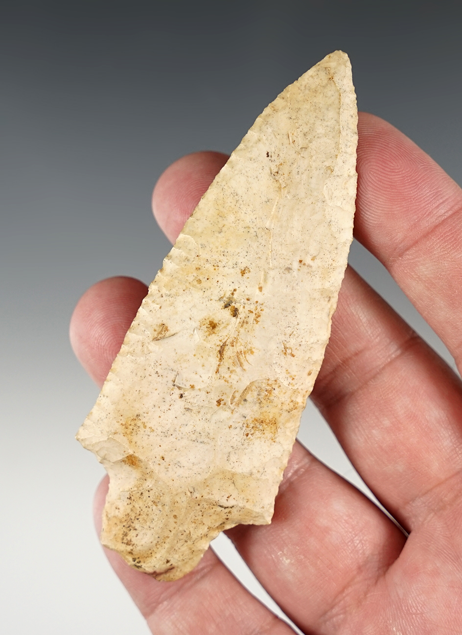 Heavily patinated 3 3/4" Pickwick found in Indiana. Comes with a Bennett COA.