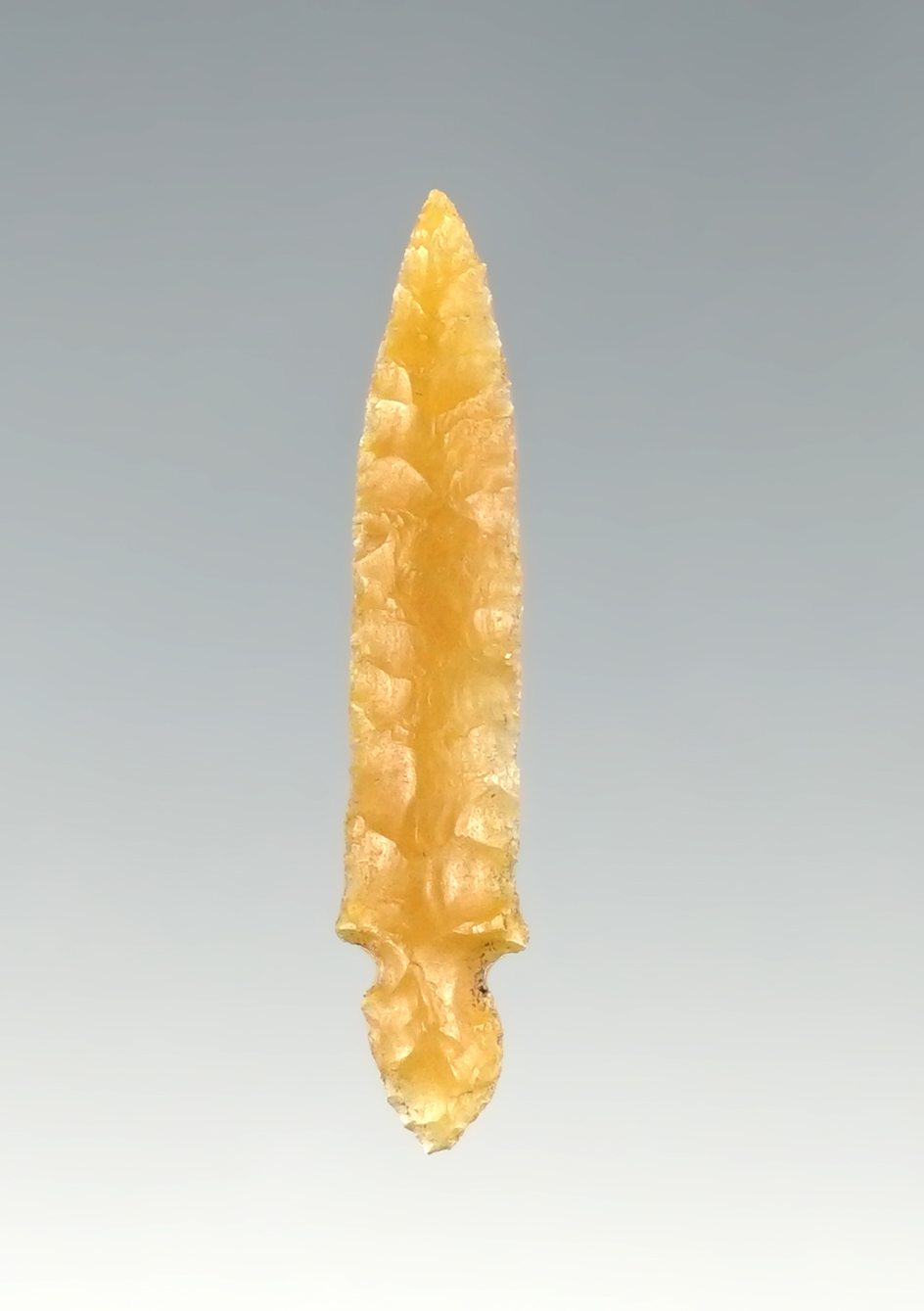 1 1/8" Klickitat Dagger that is well made from Agate. Found in Wasco Co., Oregon in 1955.