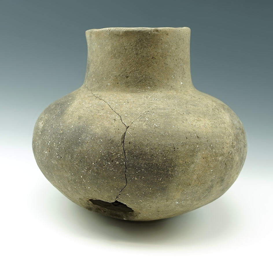 Large 7 1/2" Wide by 6 5/8" Tall Short Neck Water Bottle with a small probe hole at neck area.