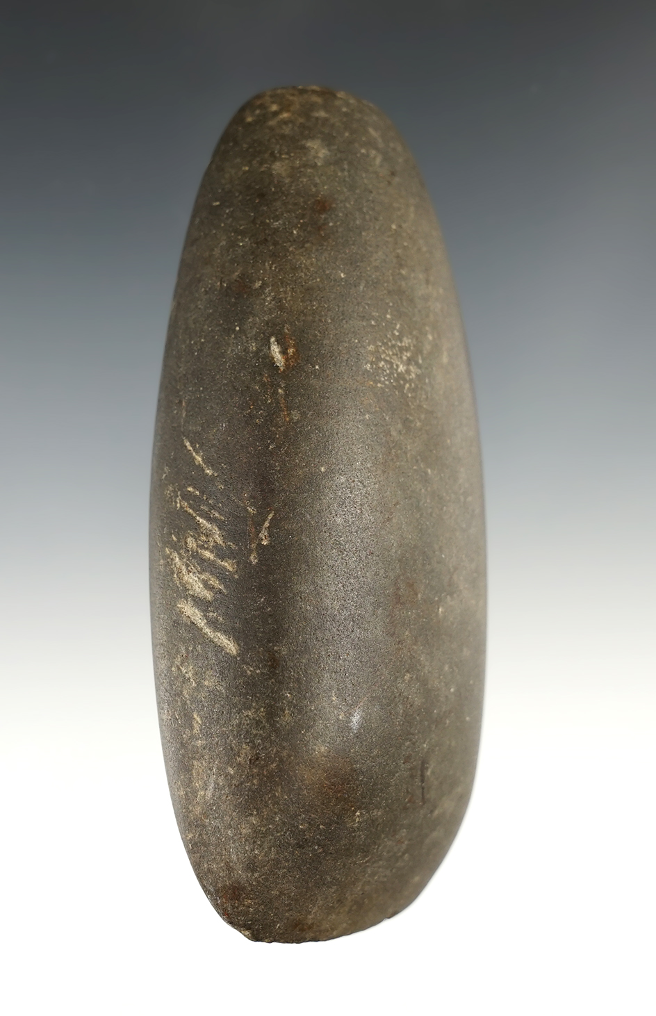 4 3/4" Celt found in Kentucky. The bit had seen some heavy use but had great polish relic.