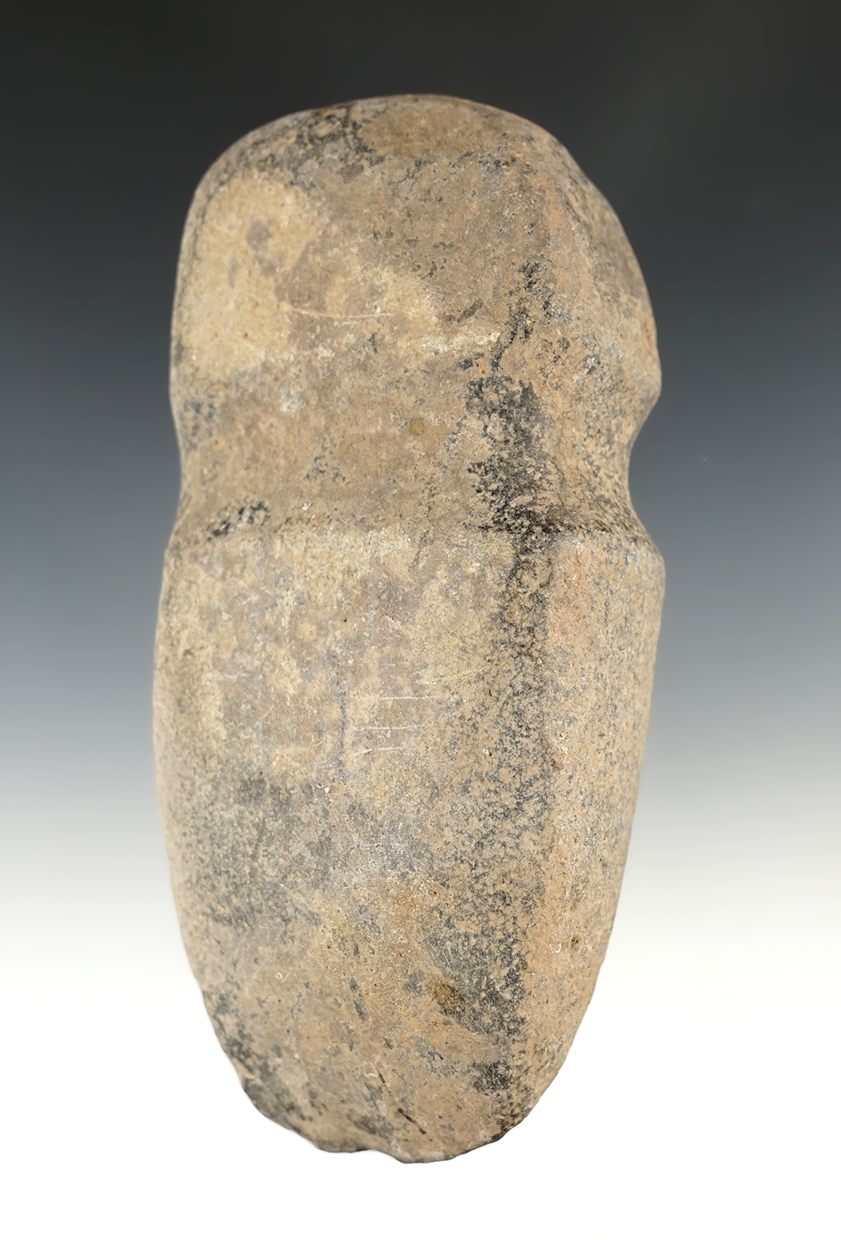 5 1/2" long 3/4 Groove Axe found in New Mexico. Shows excellent age on the surface.