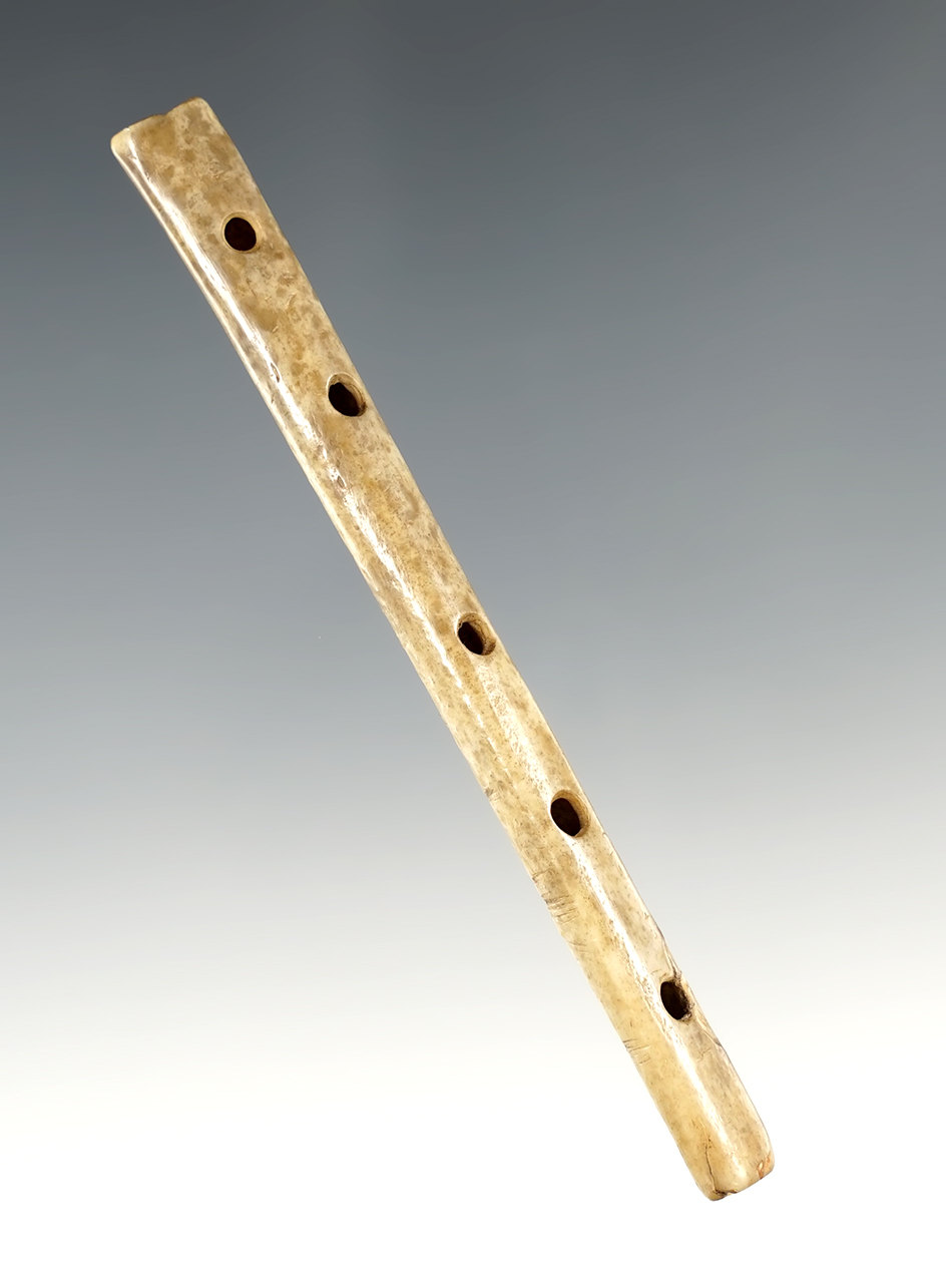 3 9/16" Rare Bone Flute/Whistle found at The Crib Mound Site in Spencer Co., Indiana.