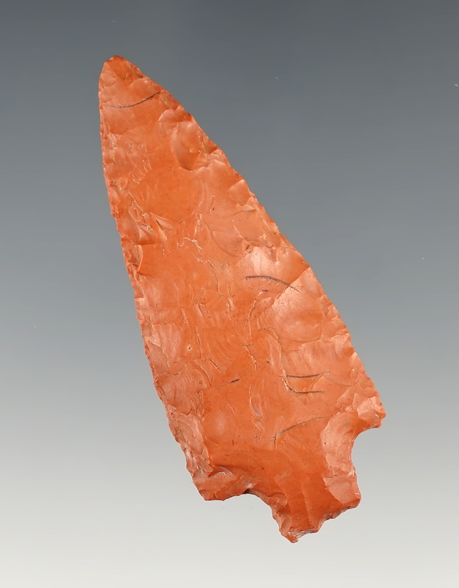 Colorful 2 1/8" Colorado Stemmed point in nice condition.