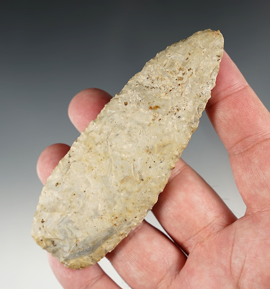 4 3/16" Well flaked Lanceolate Knife found in Missouri.