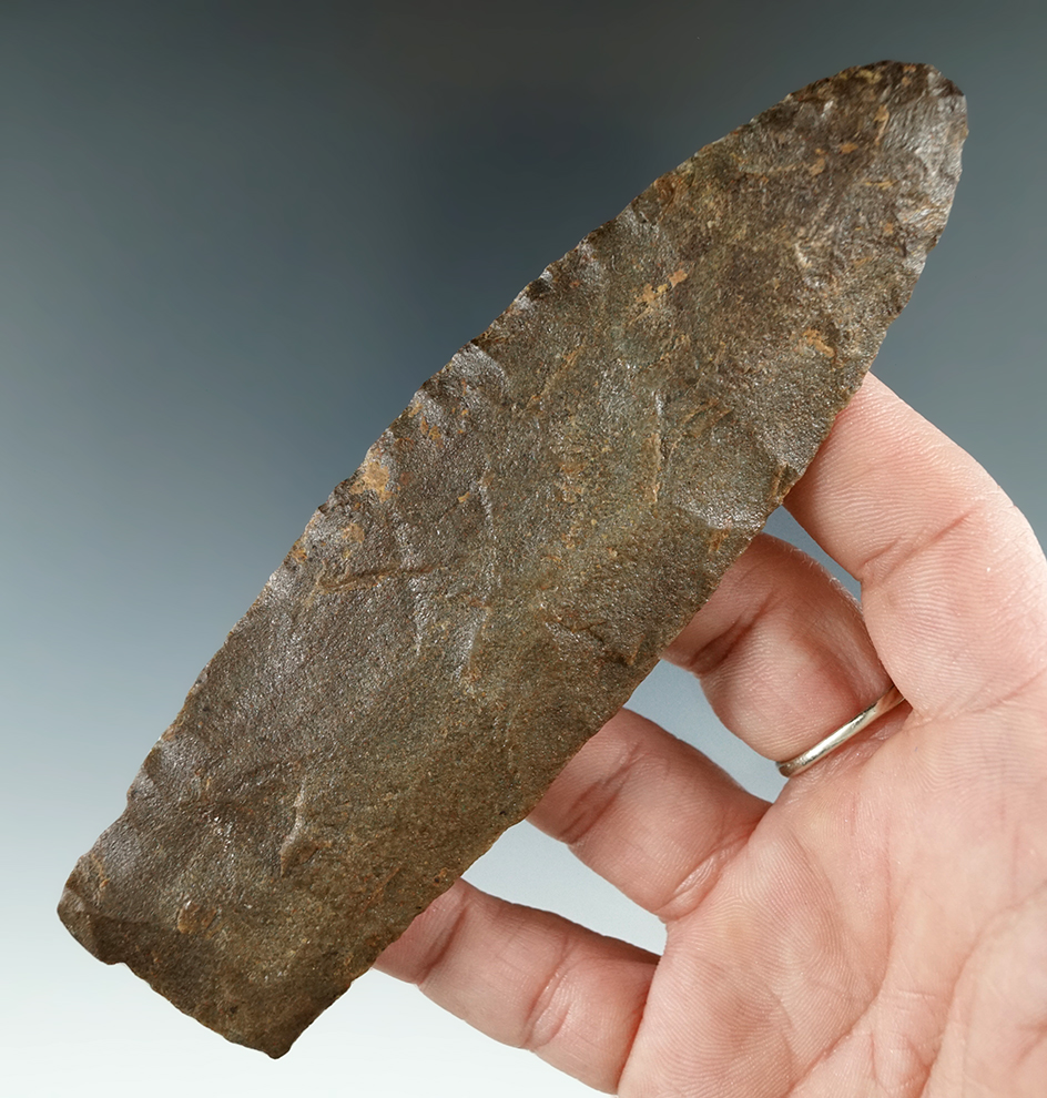 5 1/8" Lanceolate Blade found in Allegheny Co.,  Pennsylvania. Comes with a Rogers COA.