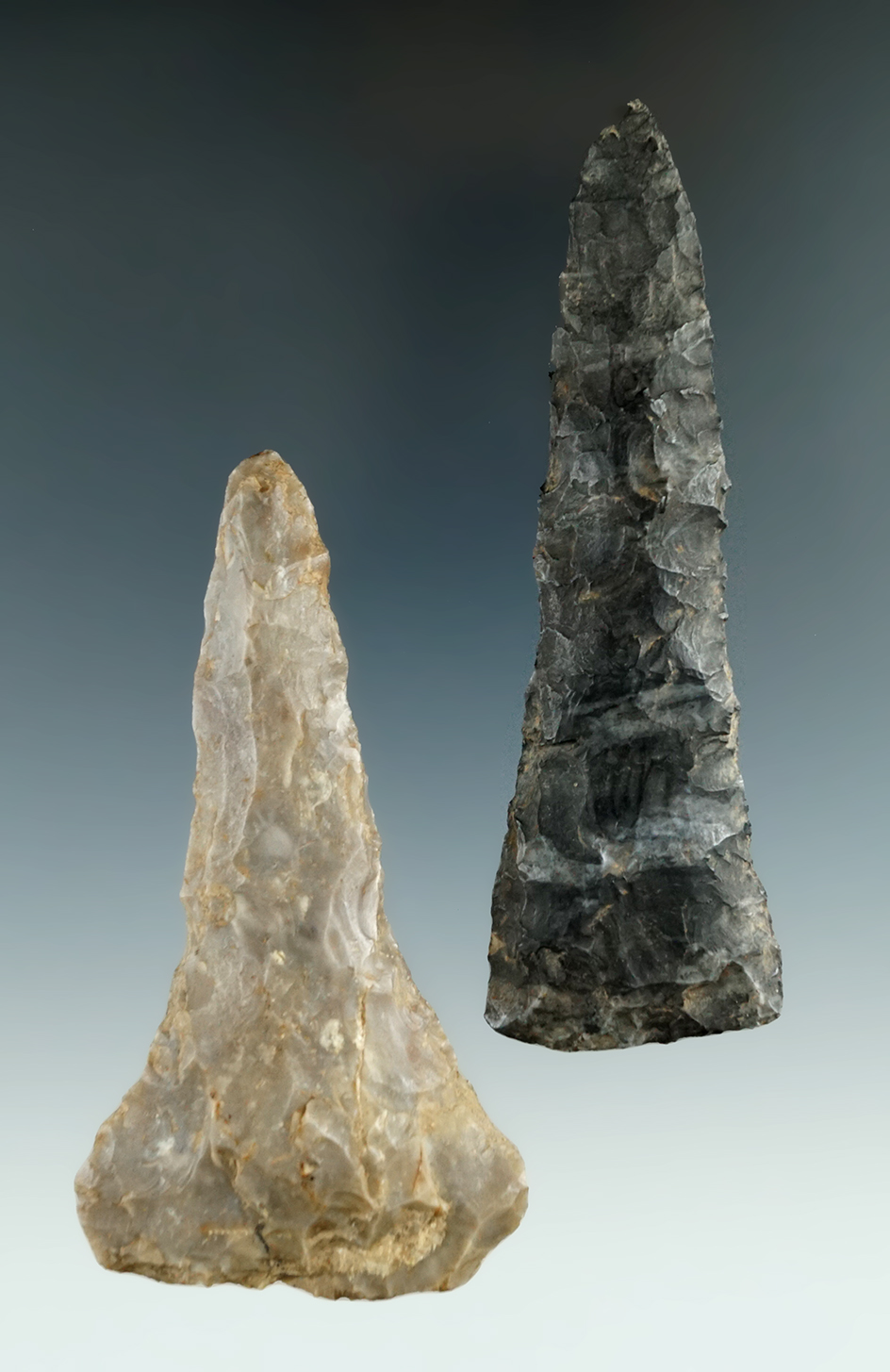 Nice pair of large Pipe Drills found in Ohio, largest is 4 1/16".