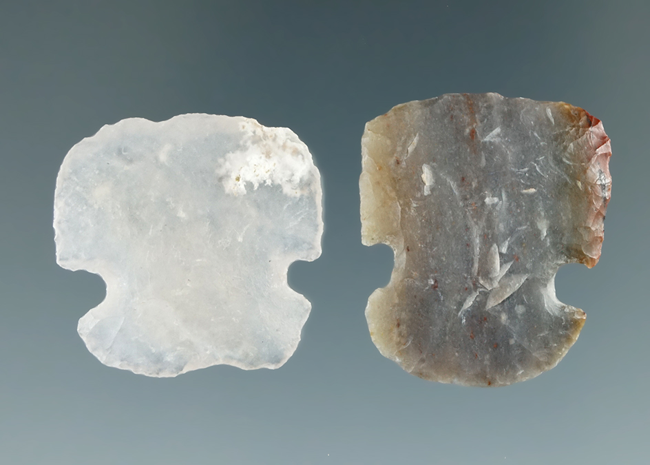 Ex. Museum! Pair of well styled Sidenotch Uniface scrapers found in New Mexico.