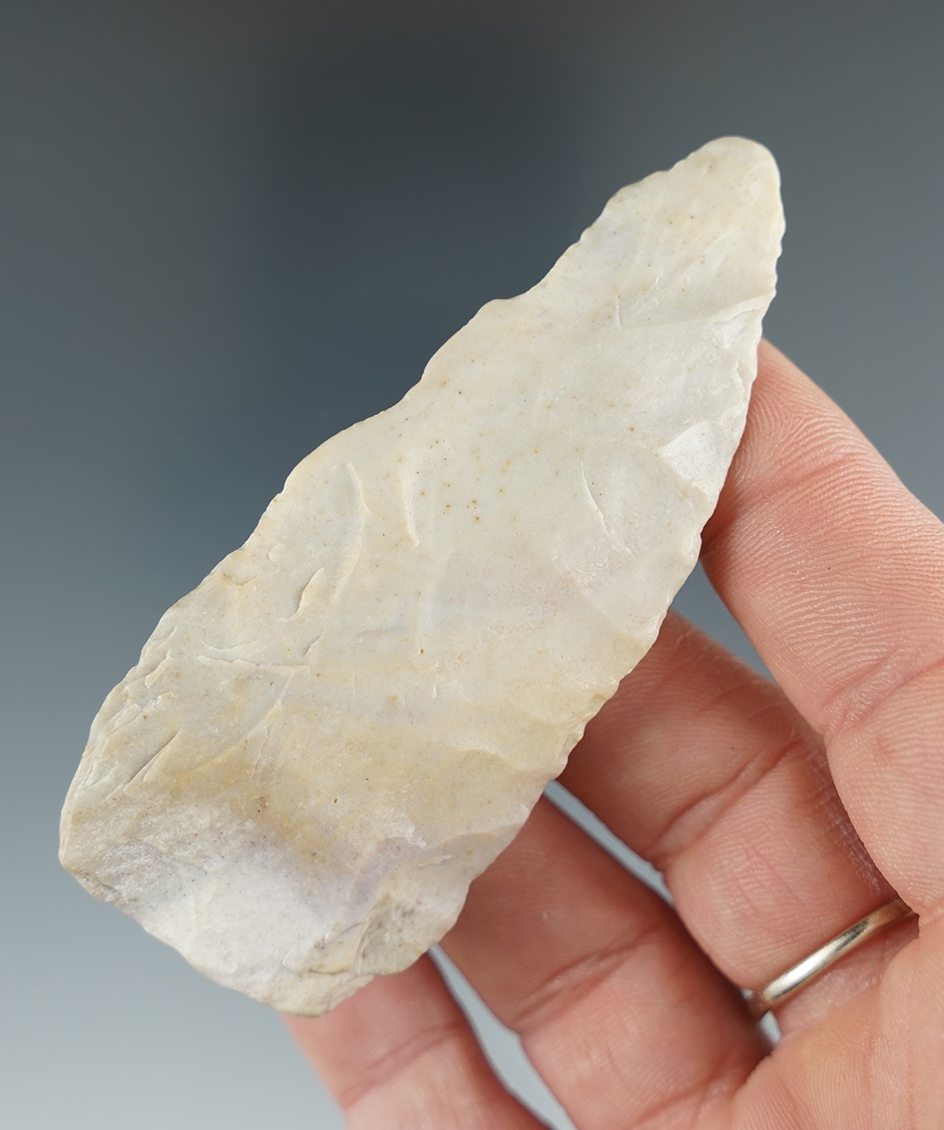 Ex. Perino - Pictured!  3 1/8" Benjamin point found in Alabama that is nicely River polished.