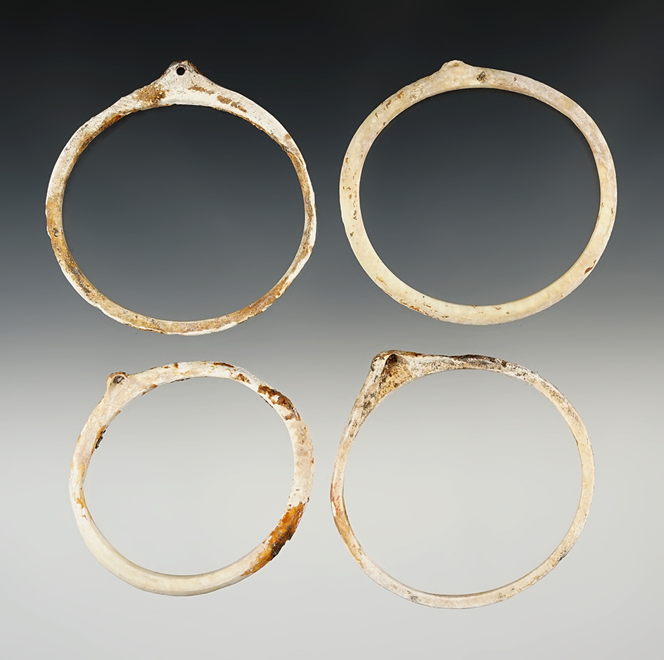 Set of 4 nice Shell Ornaments found in New Mexico.