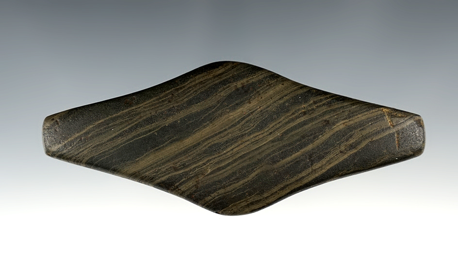 4" Adena Expanded Center Gorget - Clark Co., Ohio.