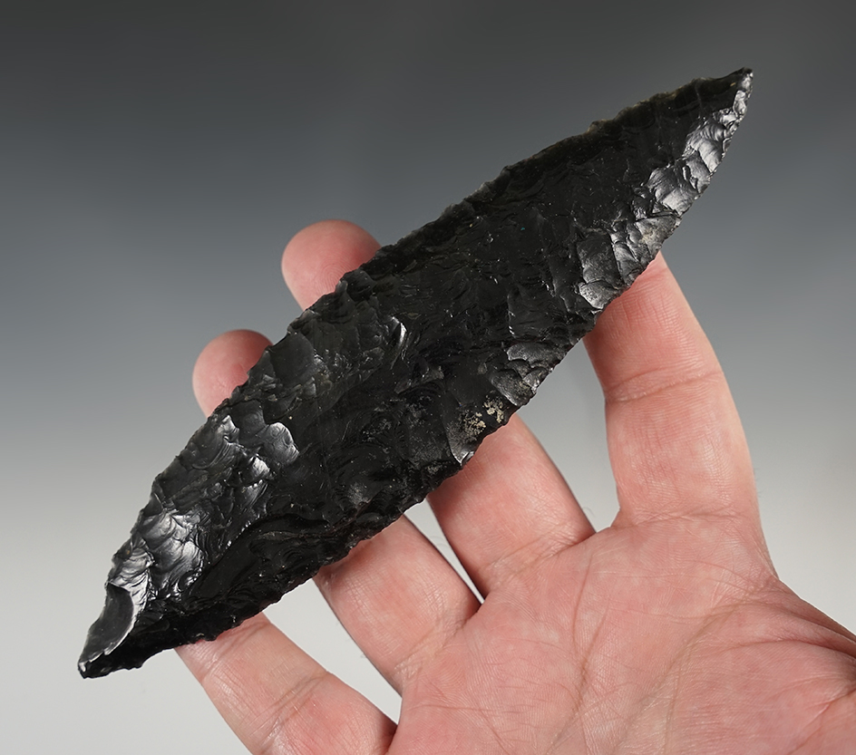 Exceptional 6 1/4" Archaic Bi-Pointed Knife - Oregon.