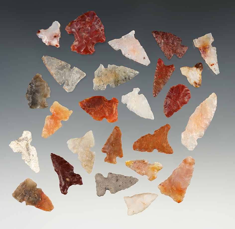 Set of 25 colorful points found in New Mexico.