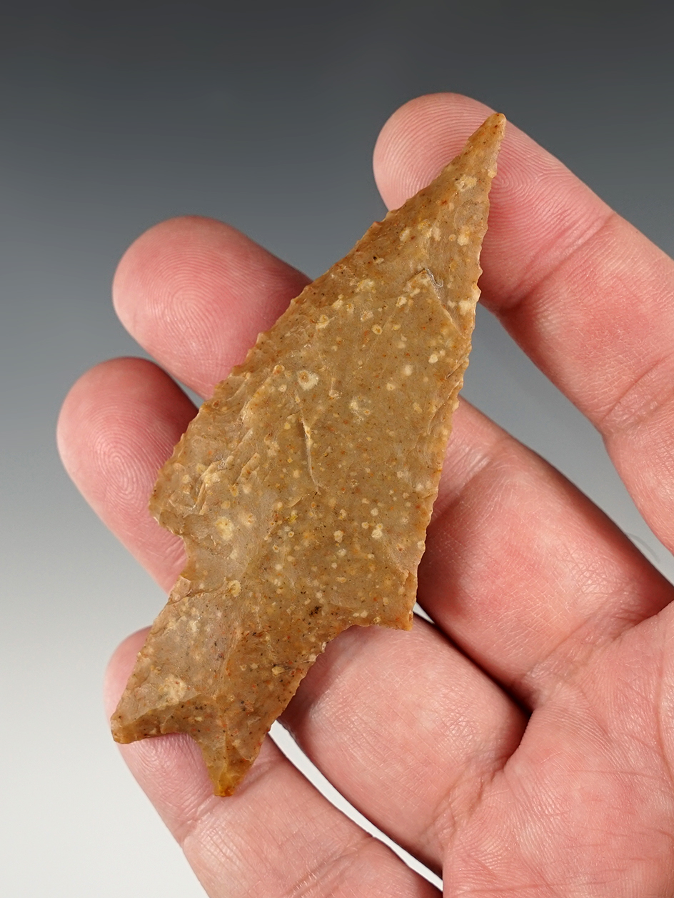 Nicely made 3 1/2" Texas Pedernales. 3 COA's.