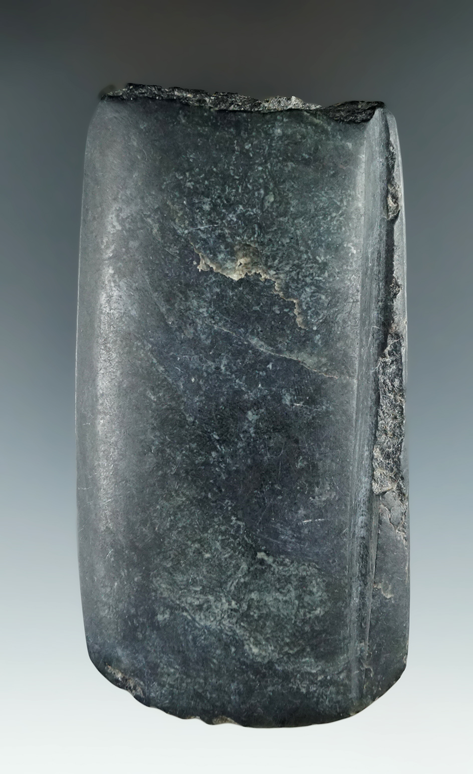 4 3/16" nicely polished jadeite Celt found in the Pacific Northwest.