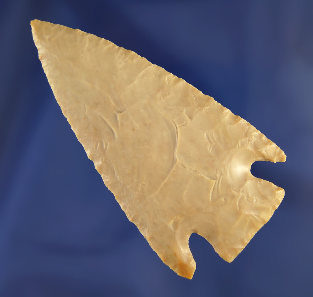 Very well made 2 7/8" Cornernotch found in Texas. Ex. Len Weidner collection.