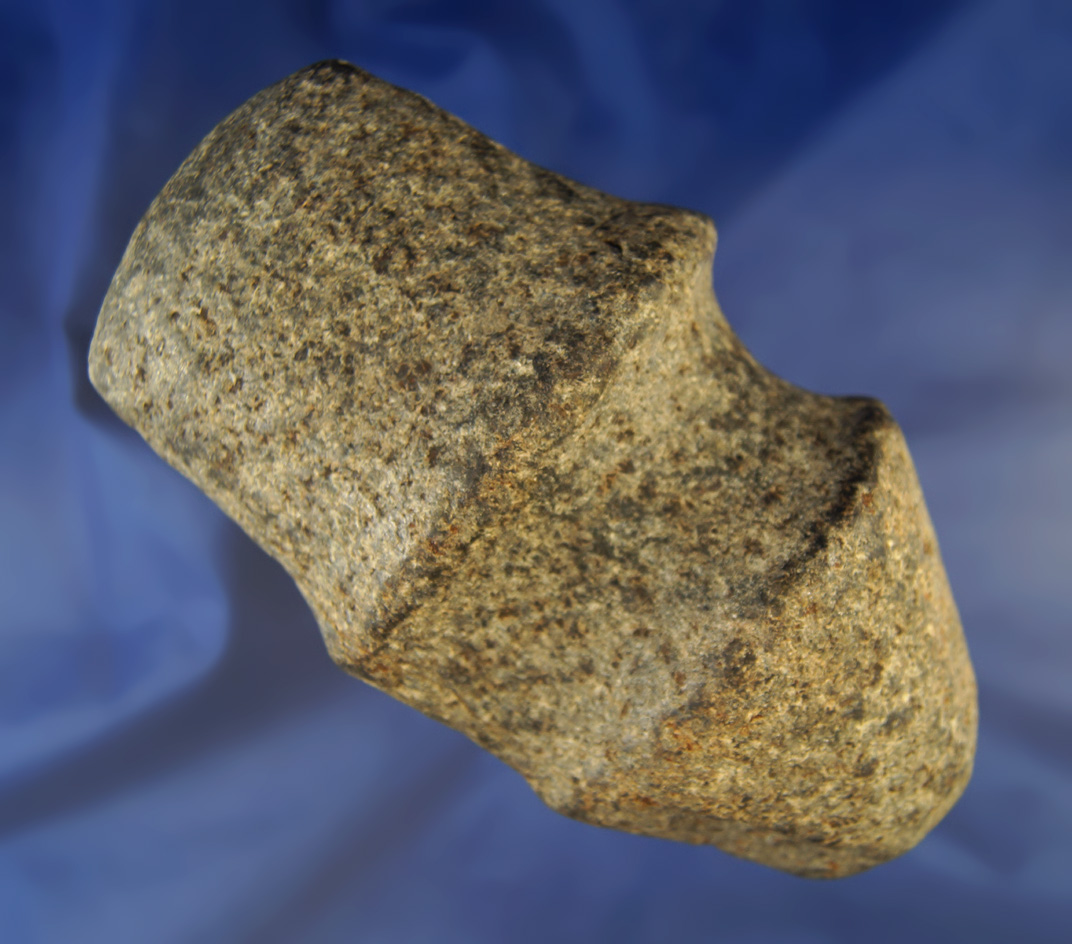 6 1/4" long 3/4 grooved raised ridge Axe found in Ohio. Ex. Ron Sauer collection.