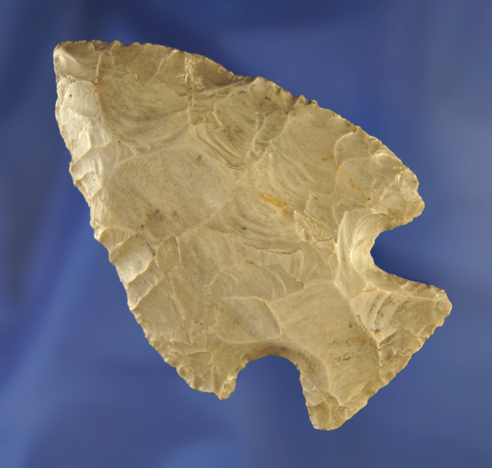 3 3/16" Hopewell made from Hornstone found in Randolph Co.,  Indiana. Ex. Albert Clouser.