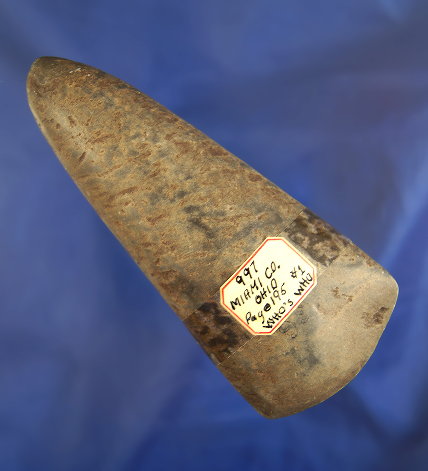 Highly polished 2 13/16" miniature Celt - Miami Co., Ohio pictured in Who's Who #1, page 195.