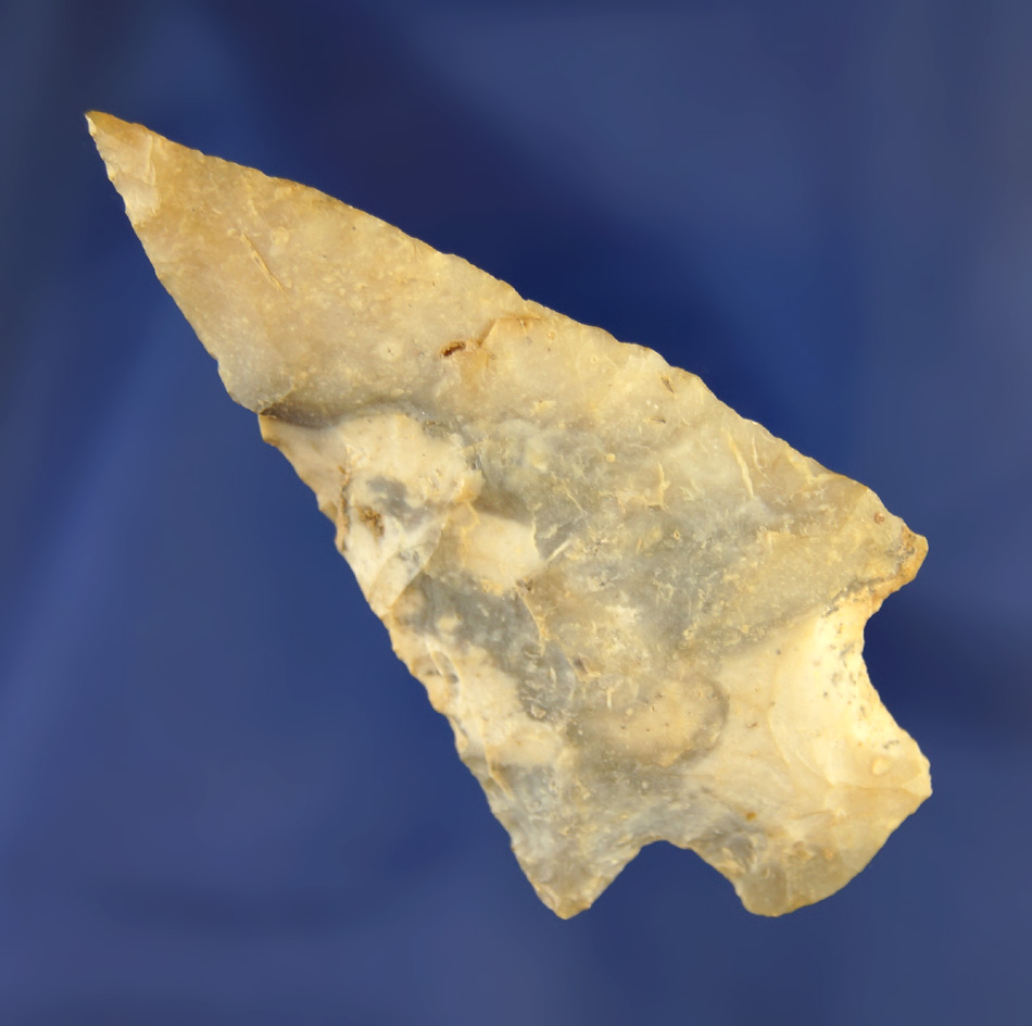 2 3/4" found in Alachua Co.,  Florida. Ex. Robert E. Barr, Len Weidner collections. Pictured