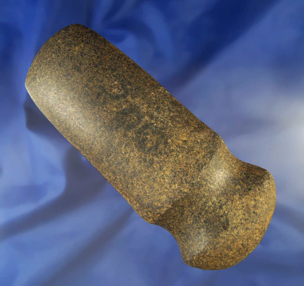 7 1/4" Full Grooved Granite Axe. Found near Liberty Center, Henry Co., Ohio.