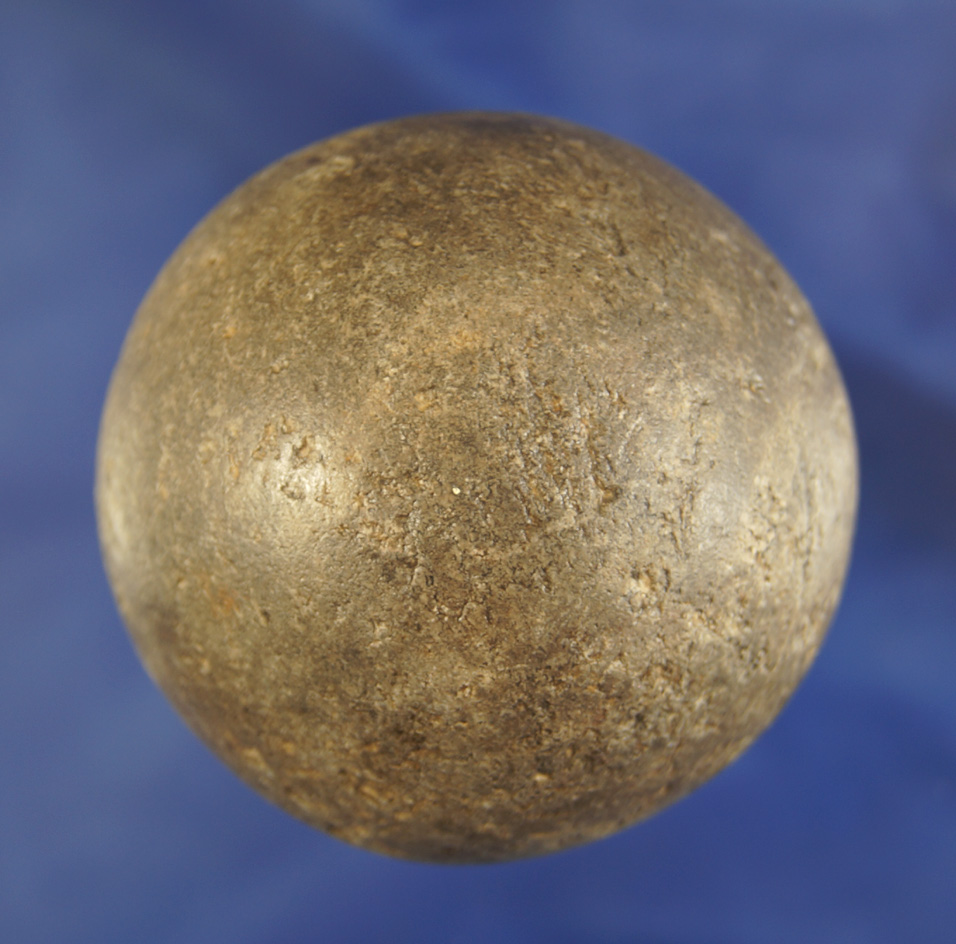 Highly Polished 2" Game Ball found in Newark, Ohio. Ex. Dilley Collection.