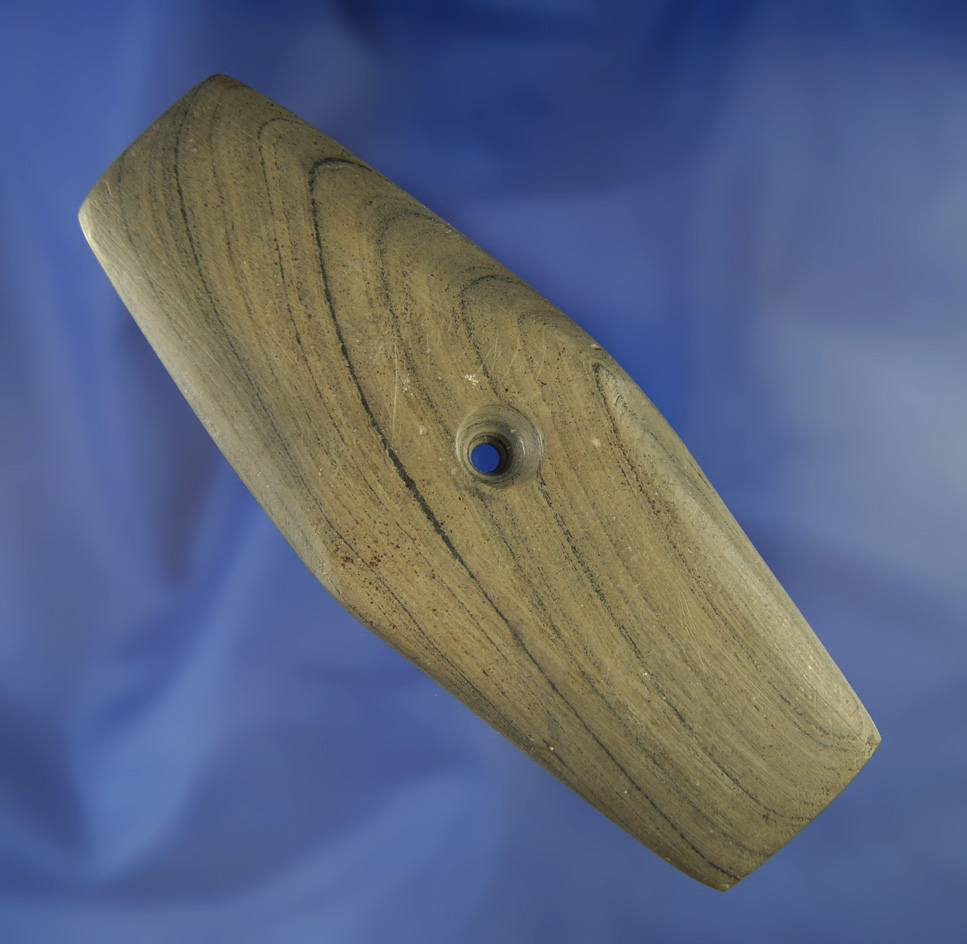 Expanded Center Gorget found in Hancock Co.,  Ohio.