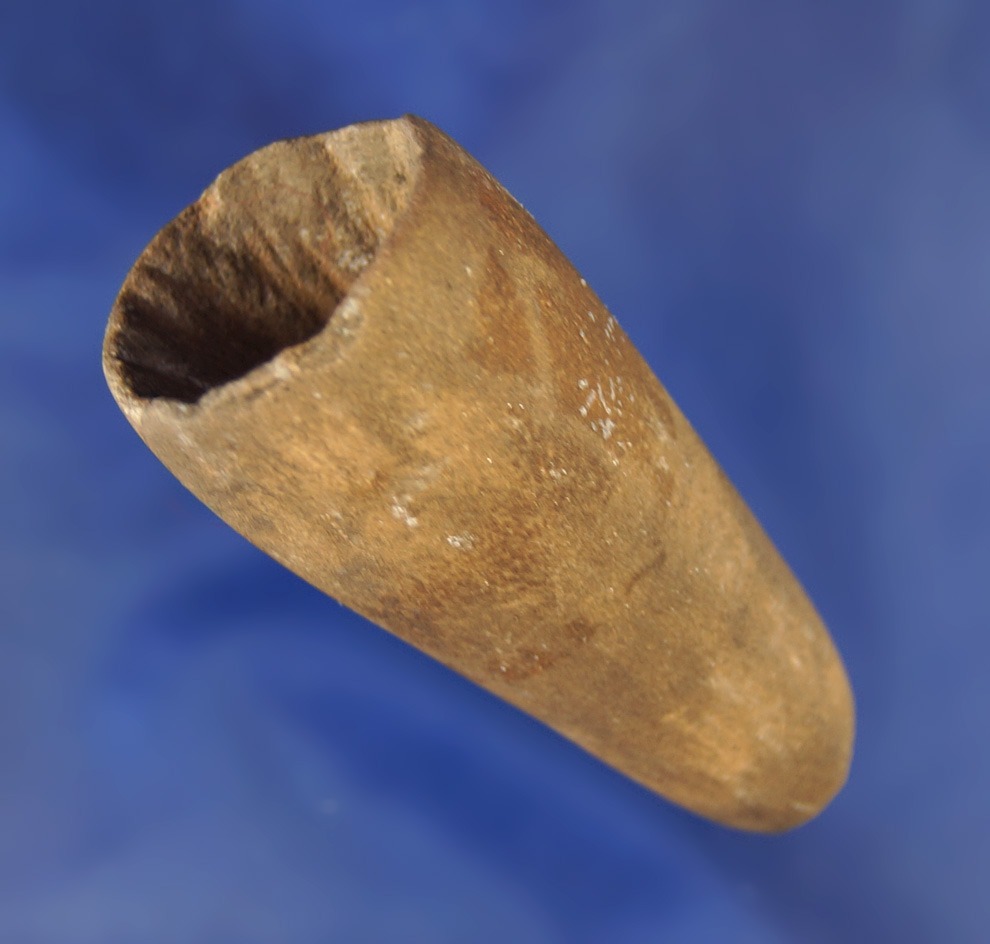 1 15/16" Sandstone Pipe found in Miami Co.,  Ohio. Ex. Eric Wagner collection. Jackson COA.