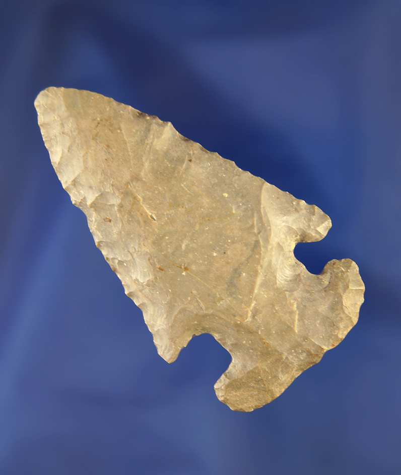 2 1/2" nicely patinated Thebes E-Notch Bevel found in Indiana.