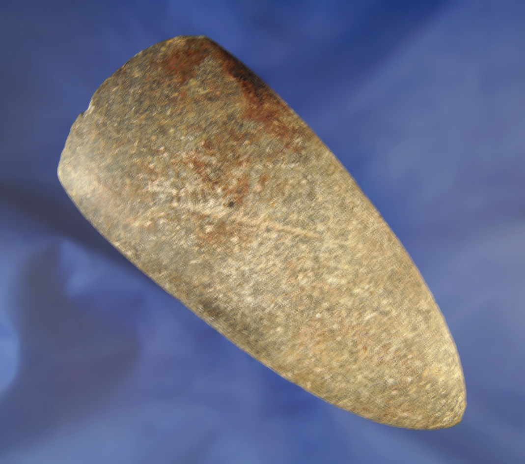 Well styled and nicely polished 4 3/8" Adze found near the Mad River in Champaign Co.,  Ohio