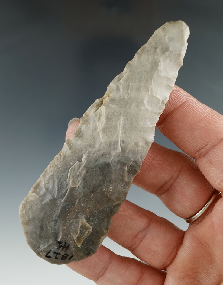3 3/4" Flint Knife found in New York. Ex. Howdy Lang collection.