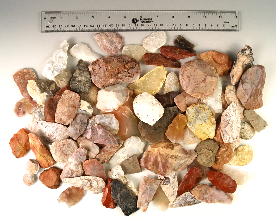 Large group of blanks, scrapers, knives and tools all found in Utah. Most have some degree of damage