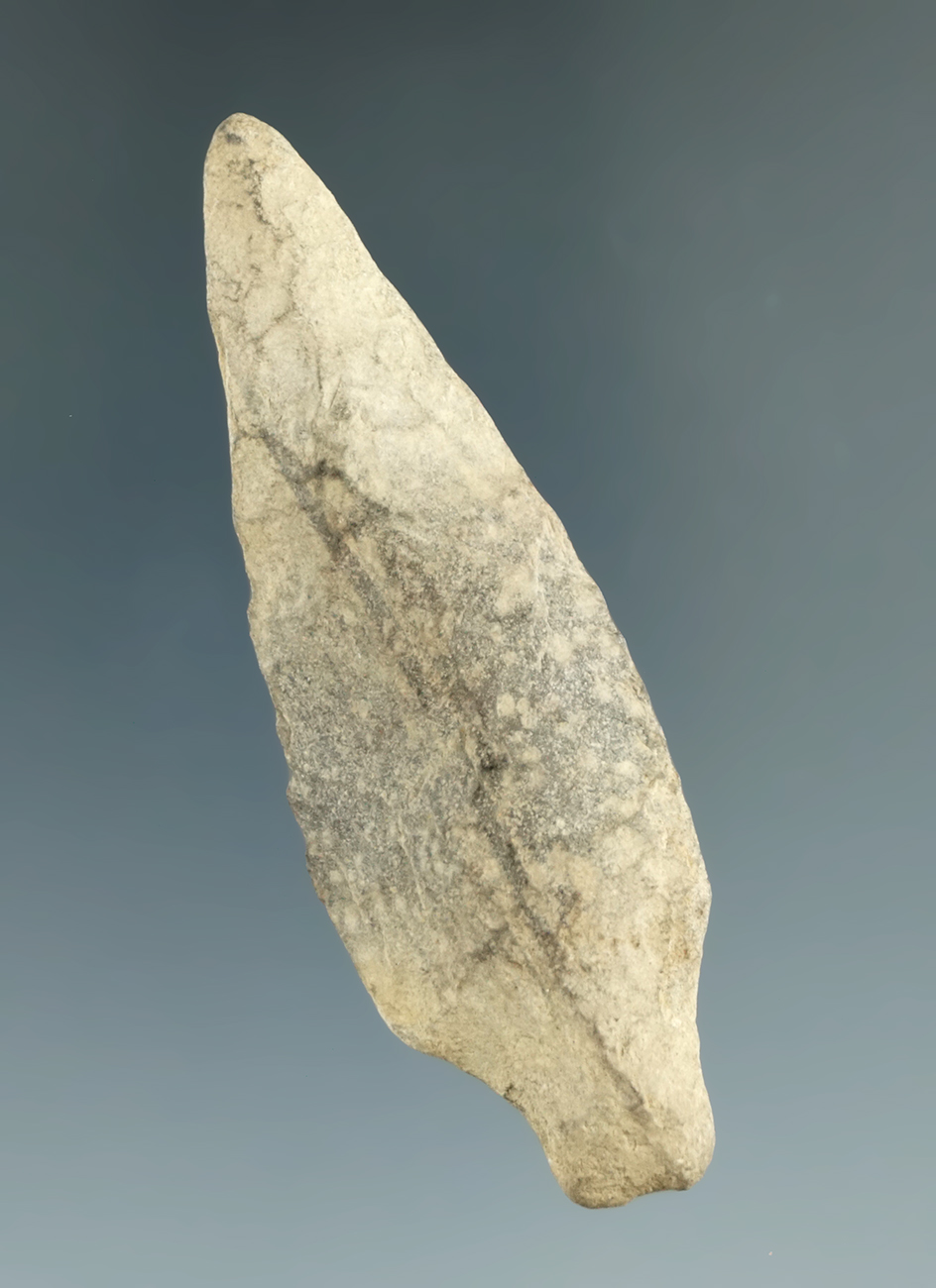 2 13/16" polished stone arrowhead found in New Jersey.