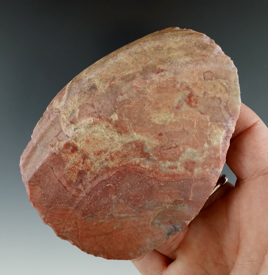 Excellent example! Large 3 9/16" Uniface scraper found in Utah.