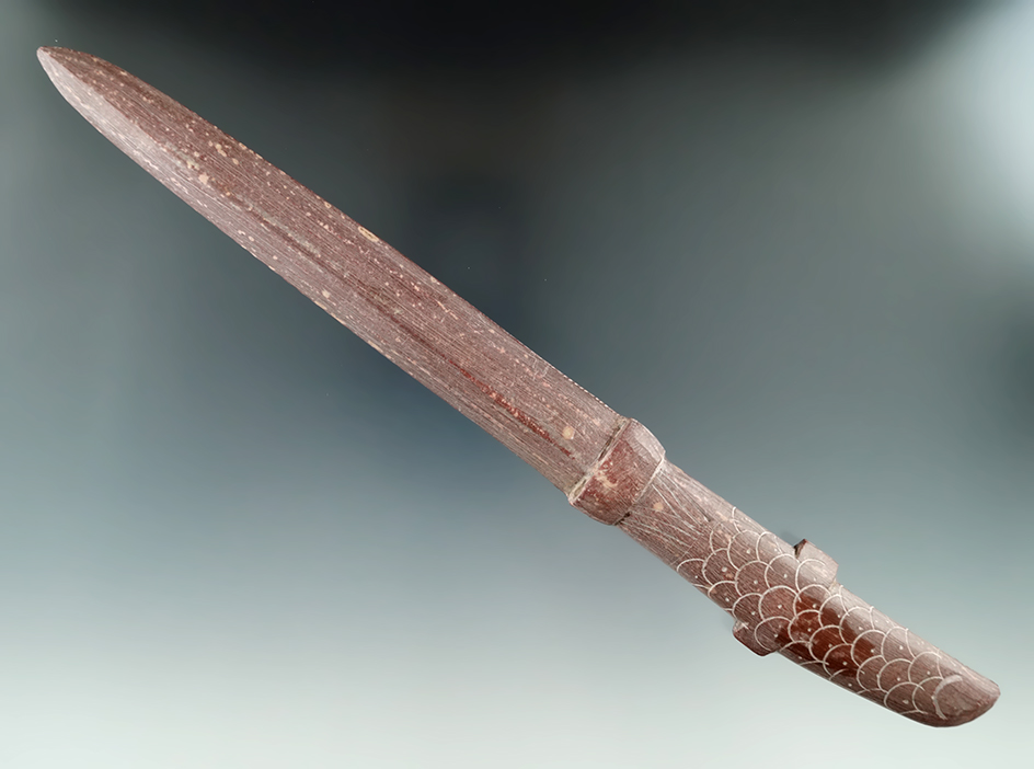 11 1/4" Catlinite Dagger made in the early 1900's on a Sioux Reservation in South Dakota.