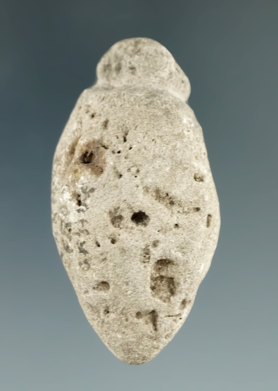 2 3/8" grooved Plummet found in New Jersey.