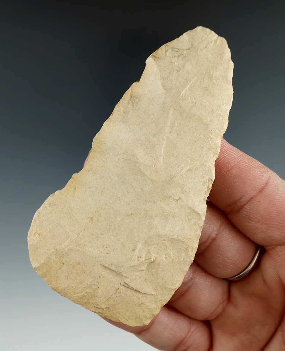 3 7/16" Flint Knife found near Lake Eufaula, Oklahoma.