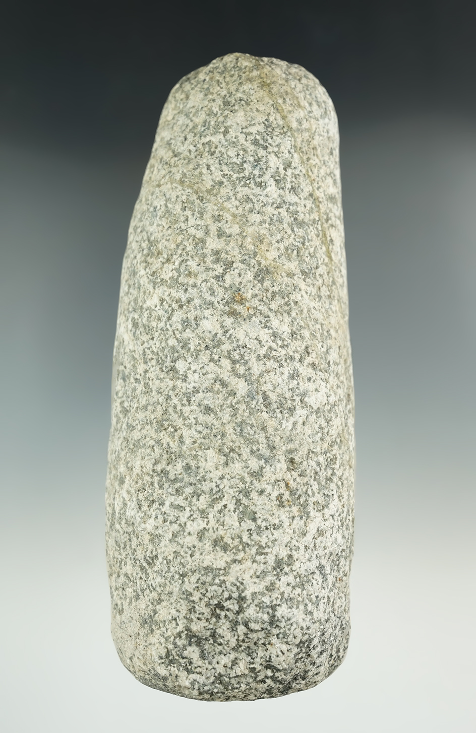 6 3/4" tall conical grinding pestle made from granite found near the Columbia River.