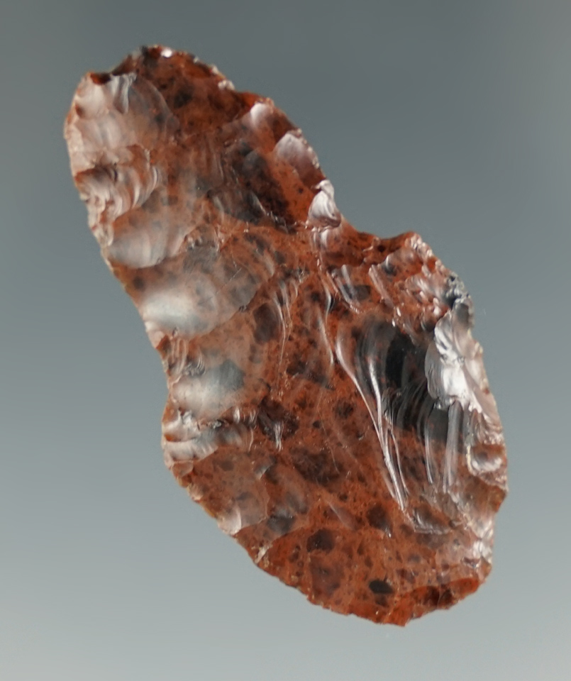 1 7/8" Mahogany Obsidian Paleo Silver Lake found near Tonopah, Esmeralda Co., NV. Pictured!