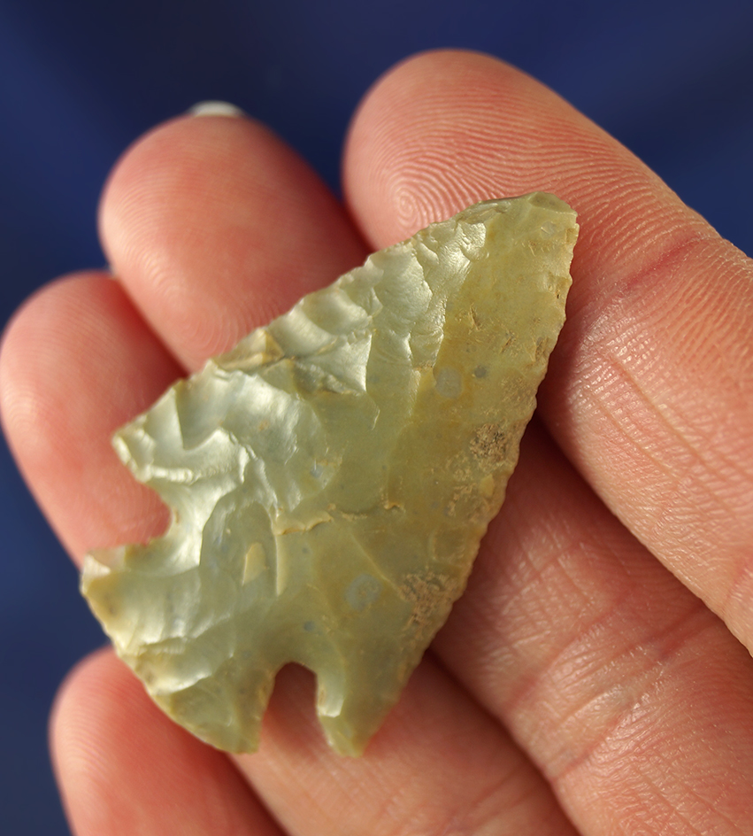 1 1/2" Pelican Lake - beautiful blue-green colored material that is very glossy. Wyoming.