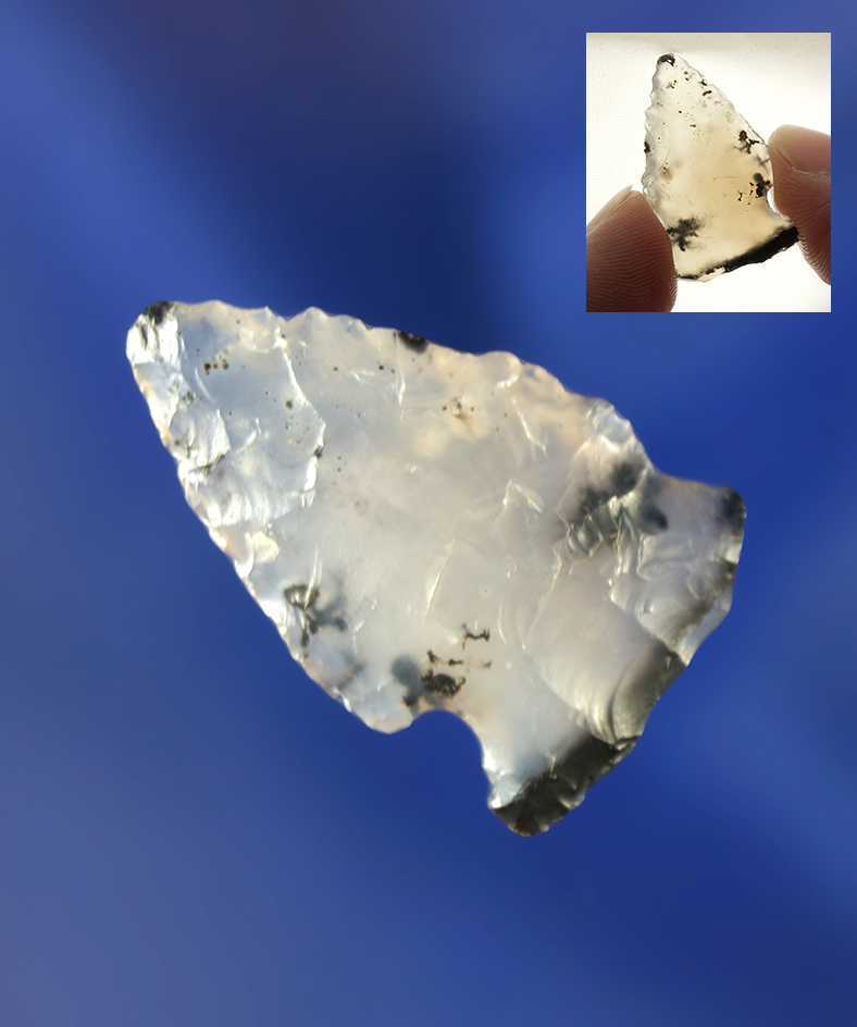 1" Besant made from beautiful clear and black dendritic agate. Wyoming.