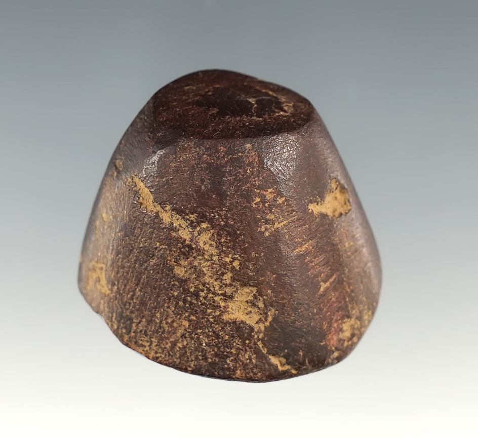 1 5/16" wide Hematite Cone that is well styled. Medina Co., Ohio.