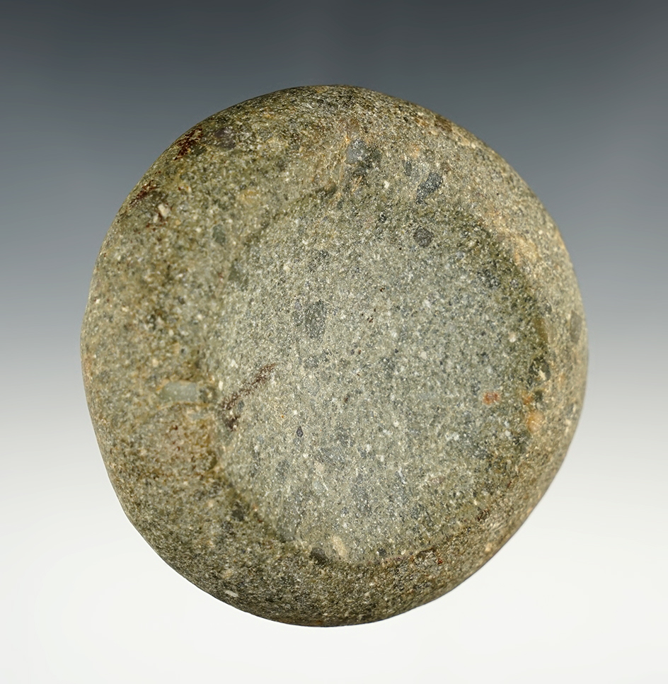 3 5/16" Discoidal - fantastic condition. Found in Belmont Co., Ohio. Ex. Billy Bush. Jackson COA.