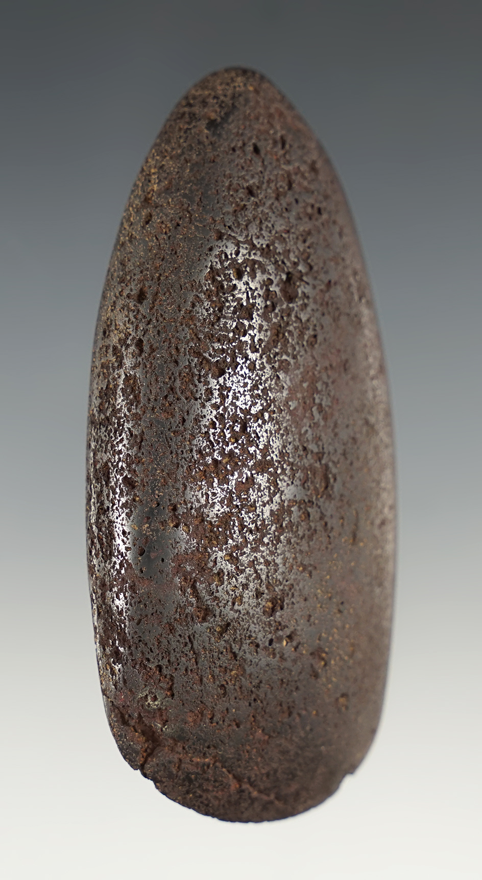 Well styled and polished 3 3/8" Ohio Hematite Celt with an excellent bit.