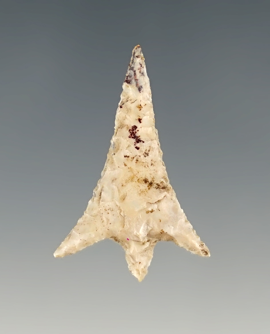 Nicely styled 1 3/16" point found close to the mouth of the John Day River, Gilliam Co., Oregon.